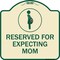 Signmission Reserved for Expecting Mom W/ Graphic Heavy-Gauge Aluminum Sign, 18" L, 18" H, TG-1818-23199 A-DES-TG-1818-23199 - alternate 1
